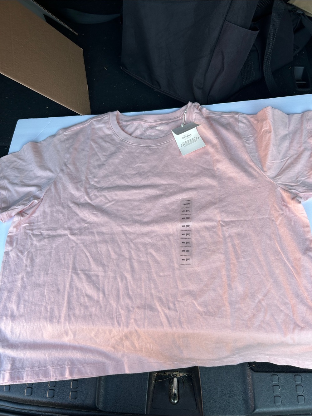 Women’s Short-Sleeve Crewneck Top - Light Pink XXL 20